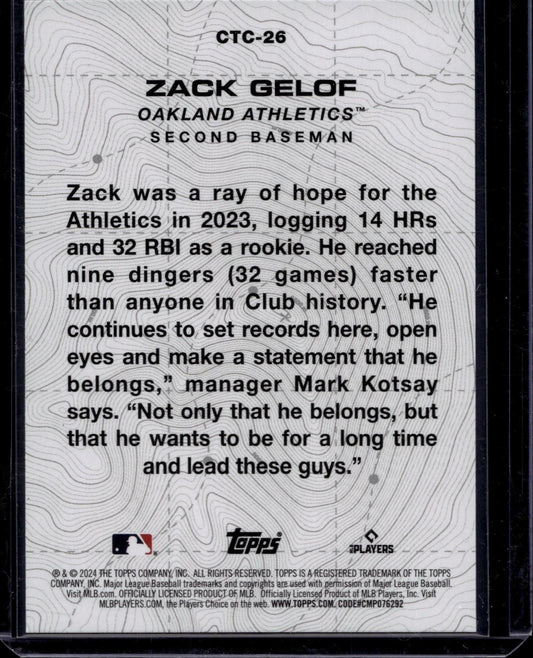 2024 Topps #CTC-26 Zack Gelof City to City