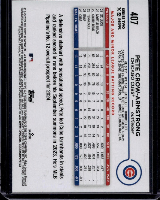 2024 Topps #407 Pete Crow-Armstrong