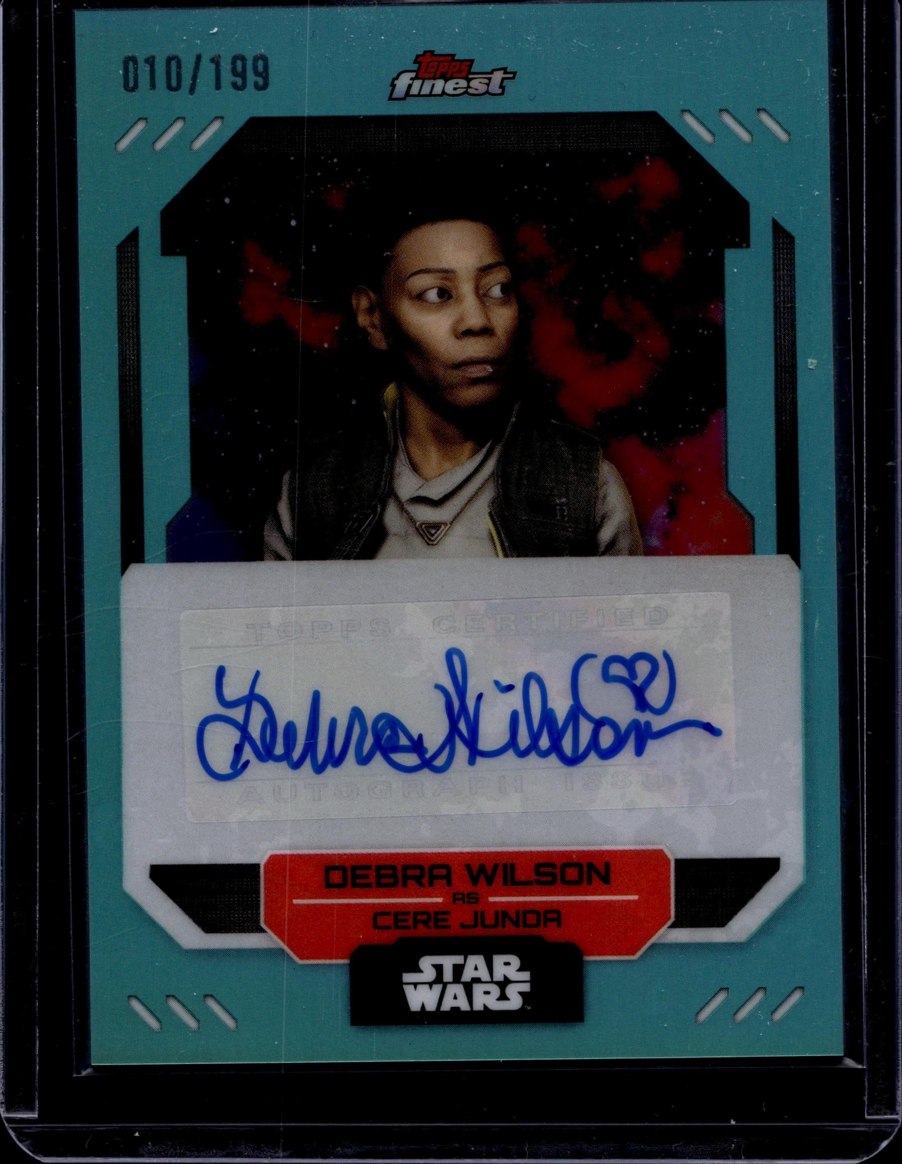 2023 Topps Finest Star Wars #FA-DW Debra Wilson Finest Autographs Aqua Aqua