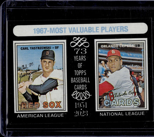 2024 Topps Heritage-1967 MVPs (Yastrzemski/Cepeda) MVP, Black Border /50